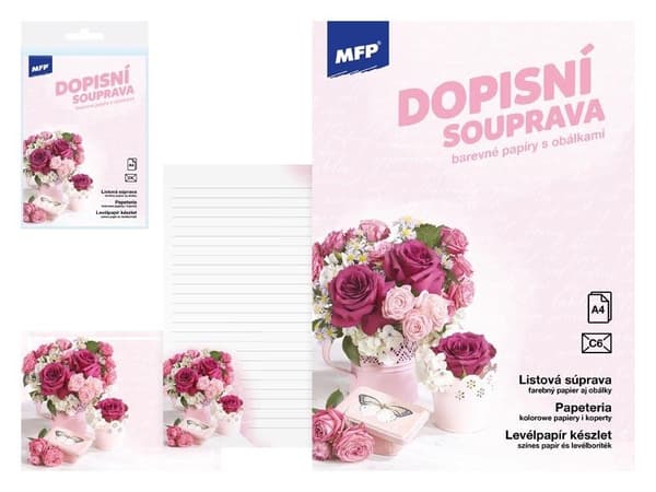 Lux brevpapper 5+10 blommor
