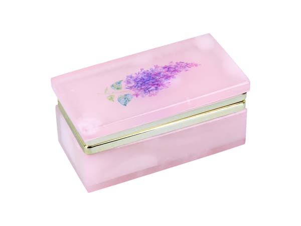 Rektangulär alabasterlåda 8x4cm