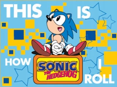 Sonic handduk liten för dagskola 30x40 cm
