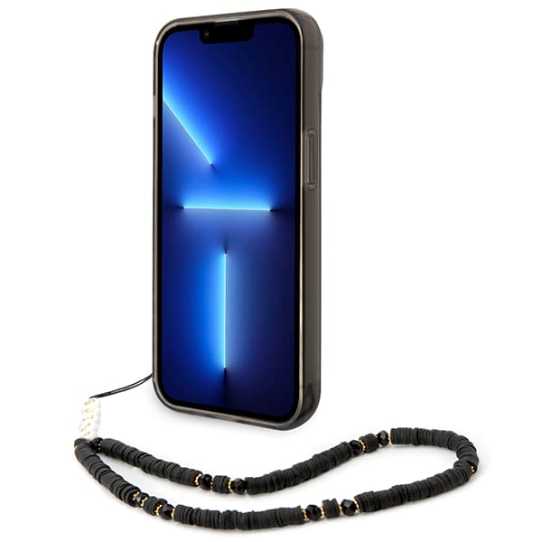 Guess Translucent Pearl Strap-skal till iPhone 14 Plus, Svart