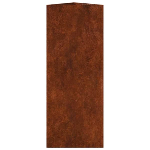 vidaXL Trädgårdskrukor 2 st triangulära 30x26x75 cm cortenstål
