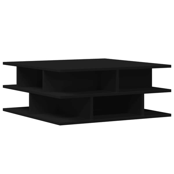 vidaXL sofabord, sort, 70x70x29 cm, træbaseret materiale