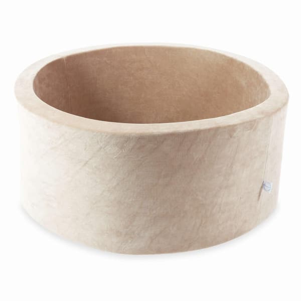 Dry pool 90x40 fløjlsblød mørk beige uden bolde