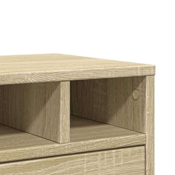 vidaXL printerstativ, Sonoma eg, 40x32x22,5 cm