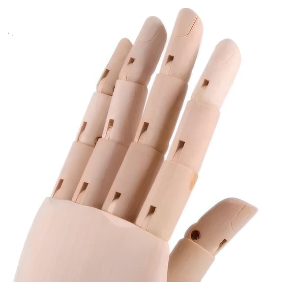 Träskyltdocka Hand 25 cm Dam Konstnärlig Ritmodell RESTEQ