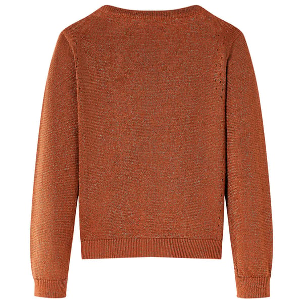 Børnestrikcardigan, cognac, 128