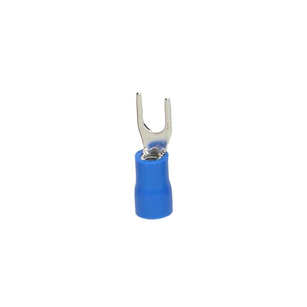 Isolerad kopparkabel spadeterminal 2,5 mm2 M4 10 st Blå