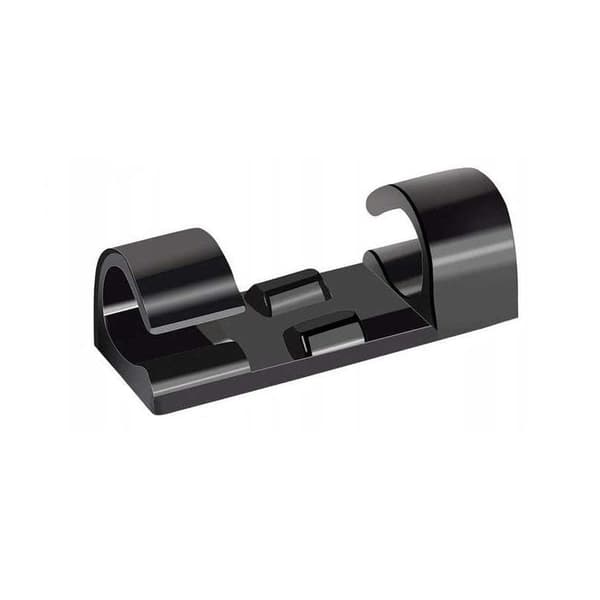 Kabelorganisator på tape, 20 stk., sort, KD10081