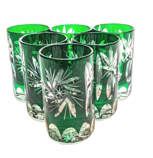 Smaragdkrystal vodkaglas 30ml Olive Grinder