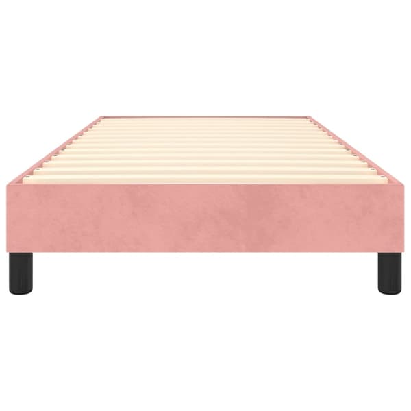 vidaXL Sängram rosa 90x190 cm sammet