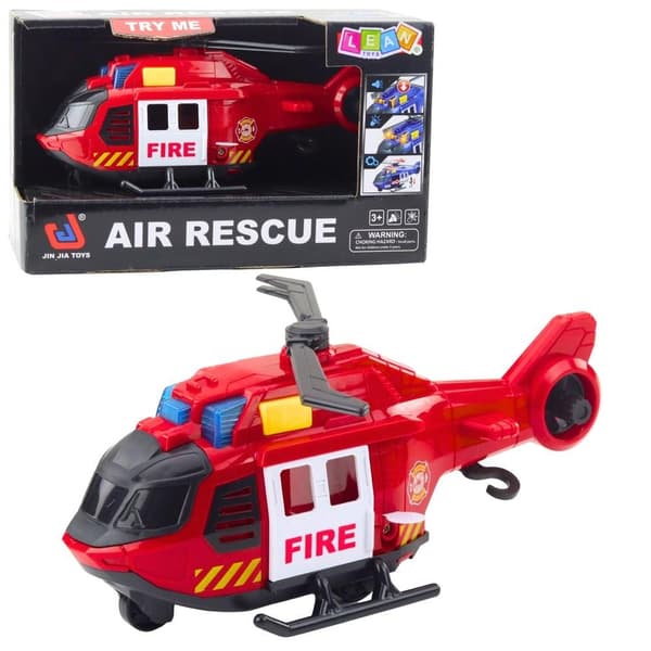 Brandhelikopter med kran, lys og lyd