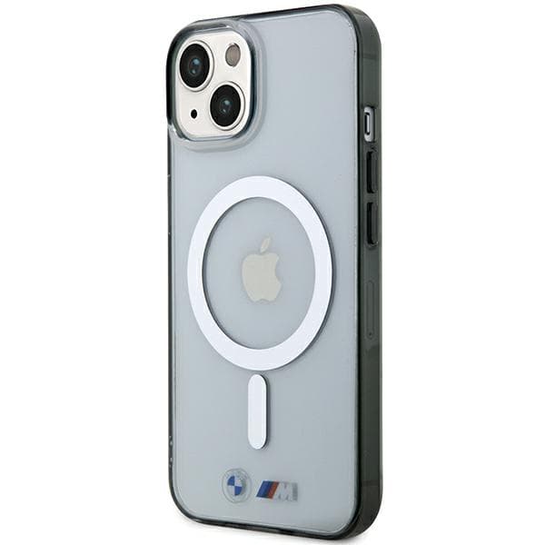 BMW Silver Ring MagSafe -kotelo iPhone 15:lle, läpinäkyvä