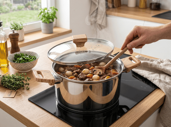Grydebeholder i rustfrit stål 24 cm 5,6 l Z/P
