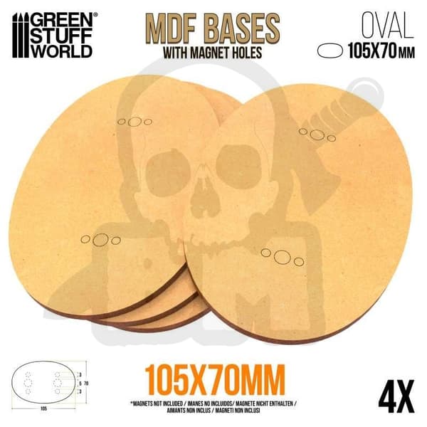GSTU367191 MDF Oval Bas 105x70 Förpackning x 4