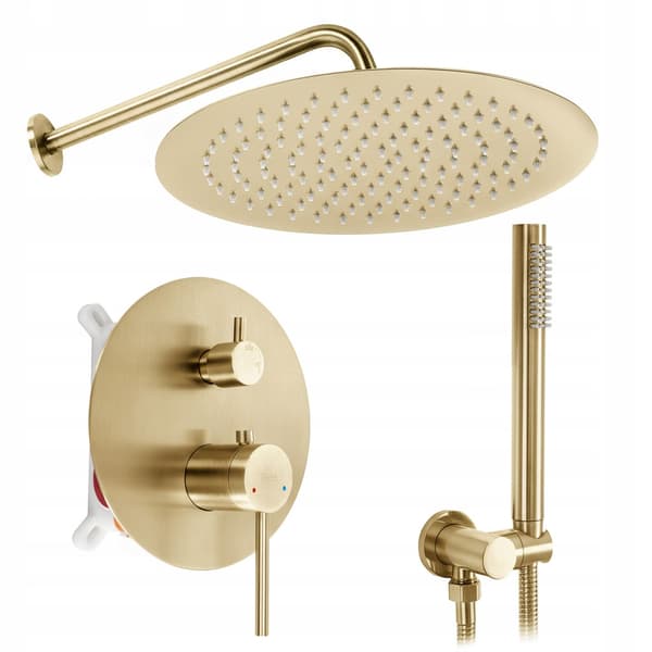 FOSS Clif REA Inbyggt duschset borstat guld