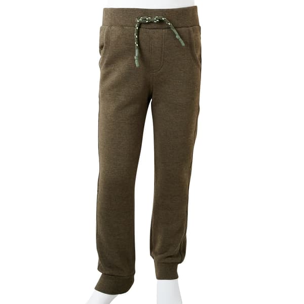 Barnmjukisbyxor, khaki melerad, 104