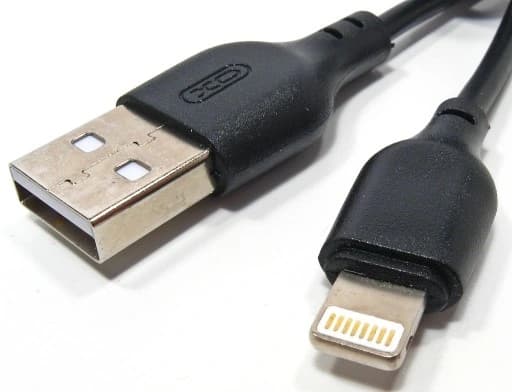 XO NB212 USB - Lightning-kabel 1,0 m 2,1A sort