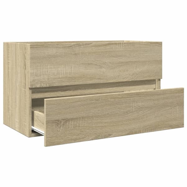 vidaXL håndvaskskab Sonoma eg 80x38,5x45 cm spånplade