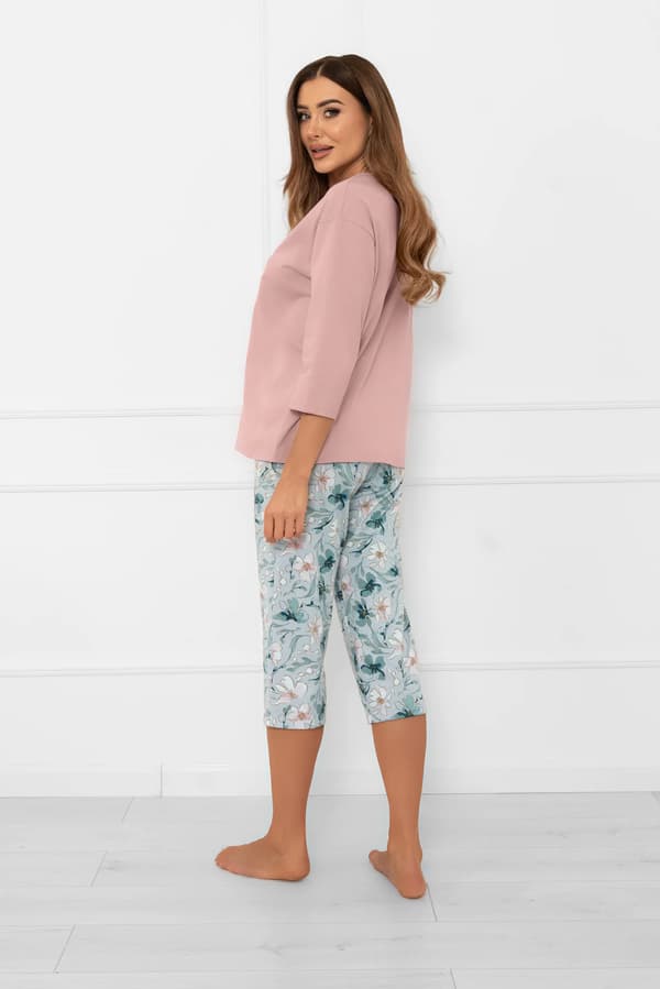 Dampyjamas med 3/4-ärmar, 3/4-byxor Perlis M