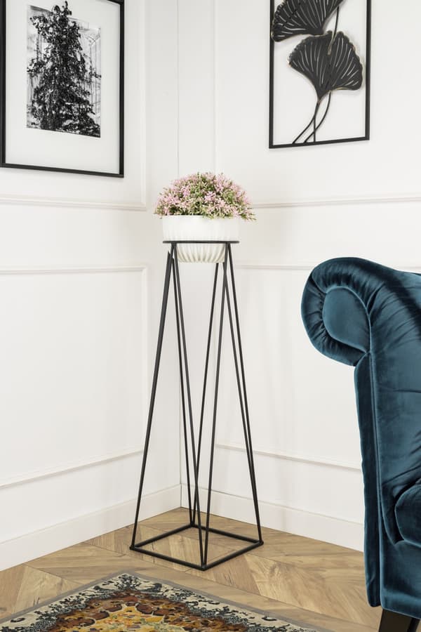 Modernt stående blomsterställ 96 cm metall