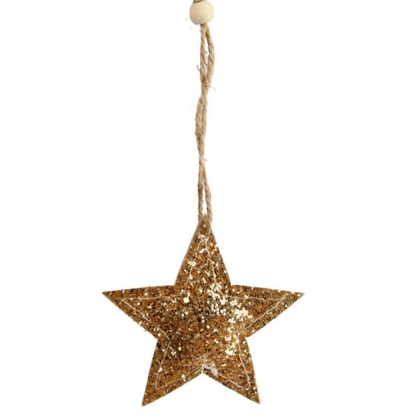 Guldglitter stjärnhänge