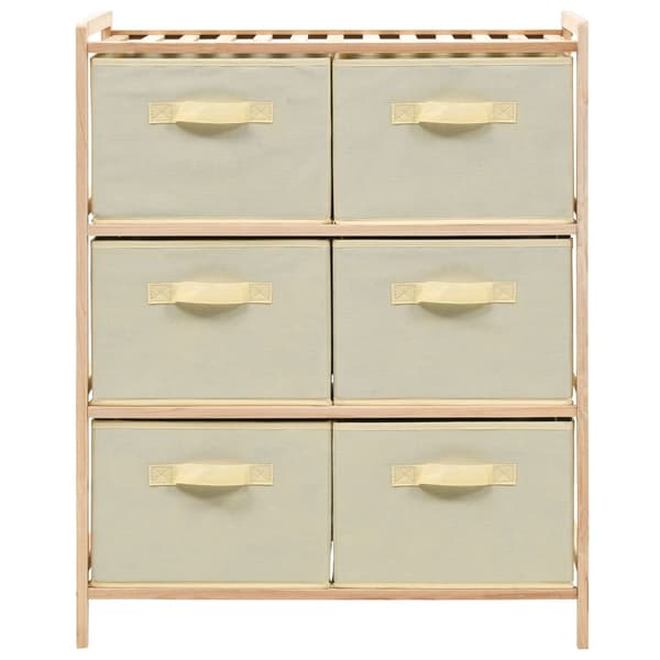 vidaXL Hylly 6 kangaskorilla setripuu beige