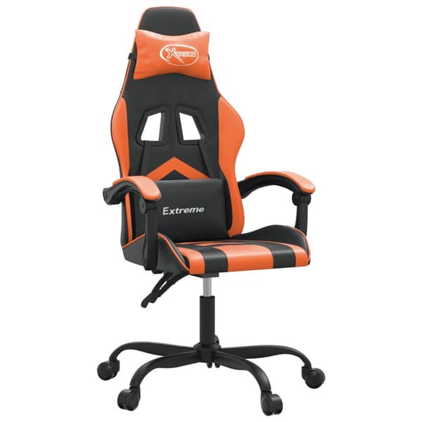 vidaXL gamingstol, sort og orange, kunstlæder