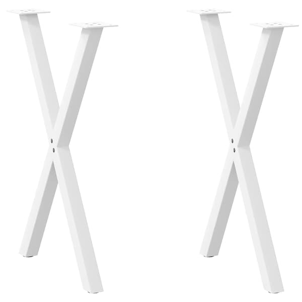 vidaXL spisebordsben, 2 stk., hvide, 50x(72-73) cm, stål