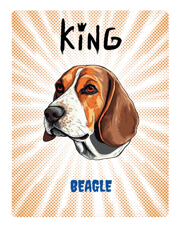 KONGE BEAGLE TALLERKEN - 20x28 cm