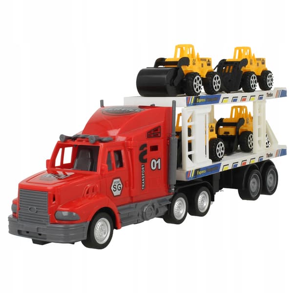 Suuri RC-hinausauto + 4 työmaa-autoa U953