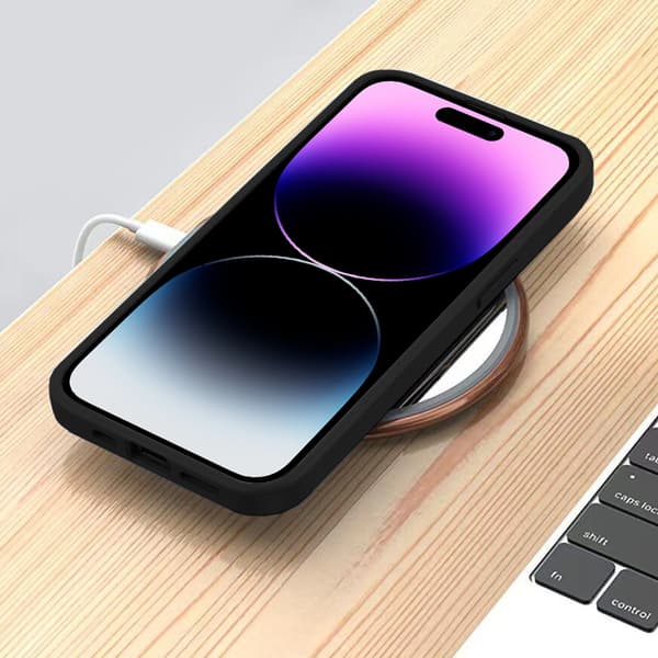 Hybrid-cover til iPhone 14 Pro Max, matsort