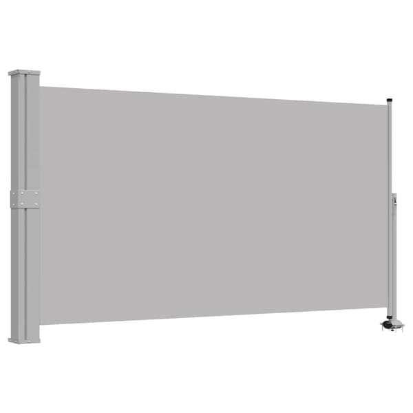 vidaXL Utfällbar sidomarkis för uteplats 140 x 300 cm grå