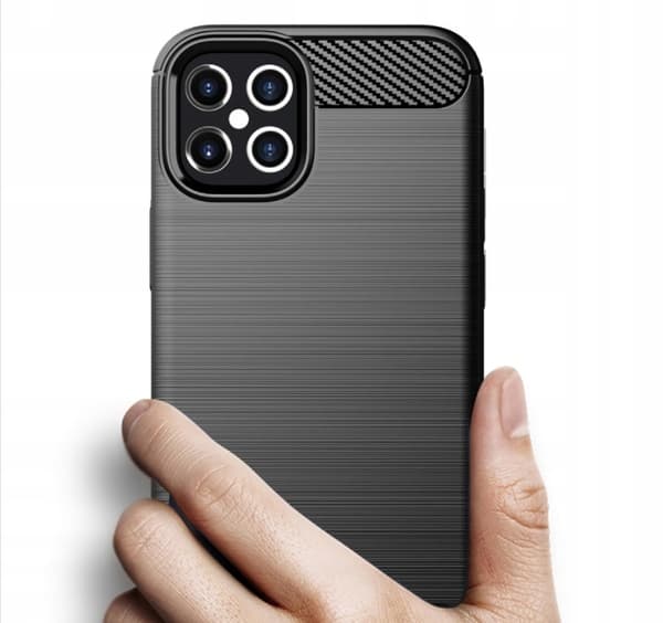 Fodral till IPHONE 12 PRO MAX KOLFONSKYDDSBAKSKAL + GLAS