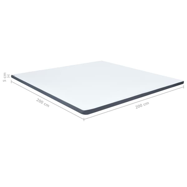 vidaXL springmadras topmadras, 200x200x5 cm