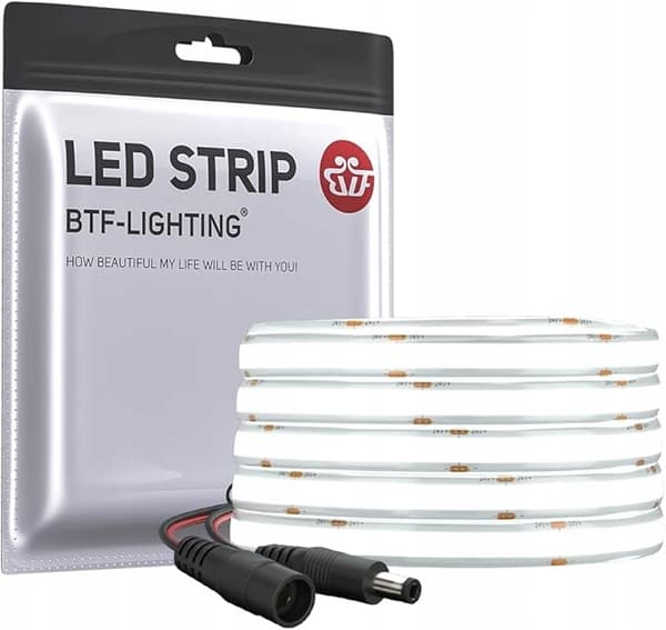 COB LED-remsa 5m 6000K DC24V 10W/m Kallvit Ra>90