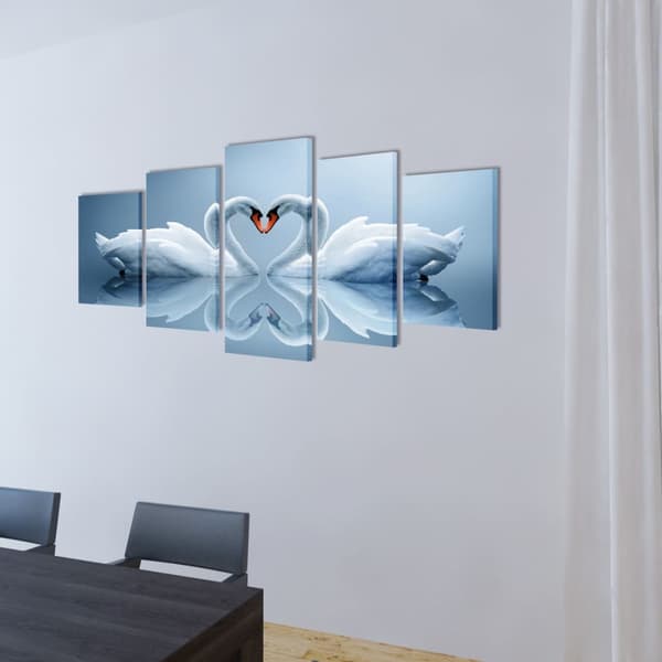 Canvastavlor 100 x 50 cm Svanar