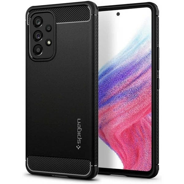 Spigen Rugged Armor Samsung A53 5G musta/musta matta ACS04159