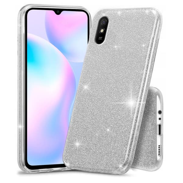 Glitteretui til Xiaomi Redmi 9A, Sølv