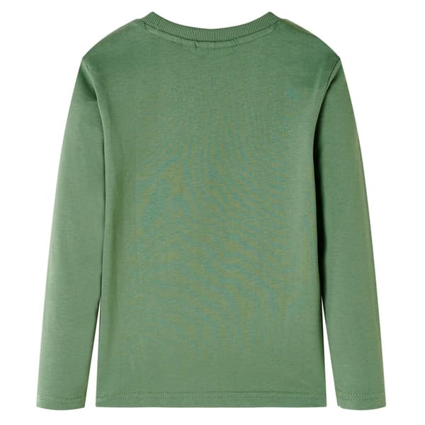 Børne langærmet T-shirt, lys khaki, 104