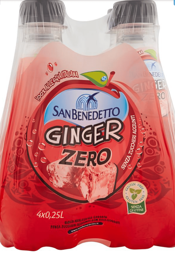 Ginger Zero Kolsyrad dryck 4x250ml - San Benedetto