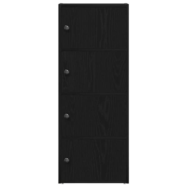 vidaXL bogreol sort egetræ 40x24x102 cm