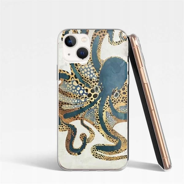 Octopus-skal till iPhone 14 Plus, TPU, blå