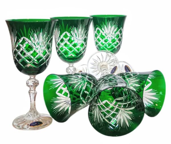 Smaragdkrystalvinglas 220 ml Ananas
