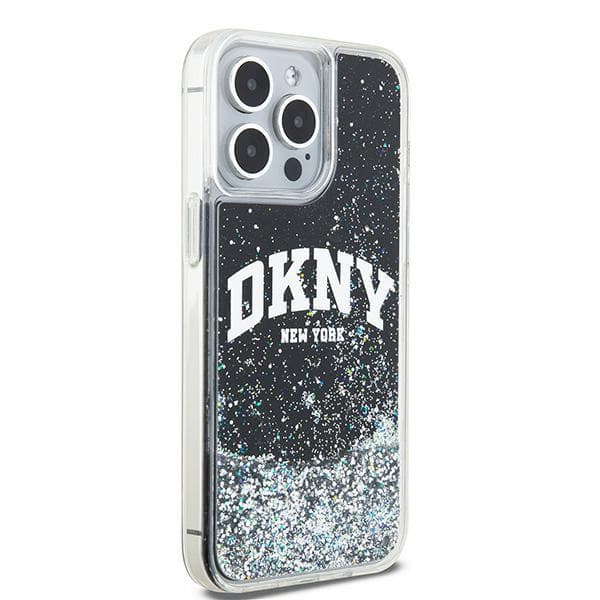 DKNY Liquid Glitter Big Logo-cover til iPhone 13 Pro Max, sort
