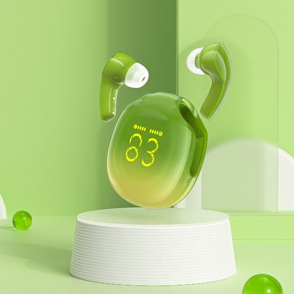 T9 Bluetooth 5.3 Trådløse In-Ear Hovedtelefoner USB-C Grøn