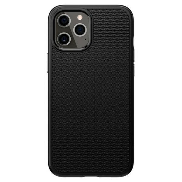 Spigen Liquid Air-cover til iPhone 12/12 Pro, matsort