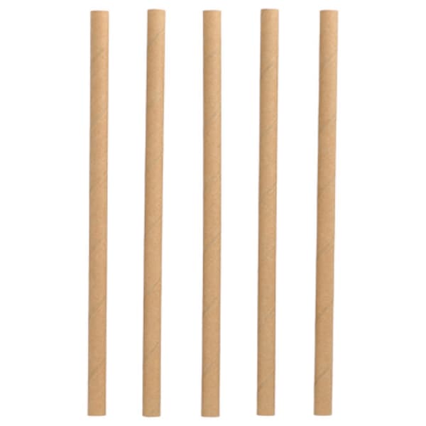 Pappersugrör 21 cm diameter 10 bruna 100 st Papstar
