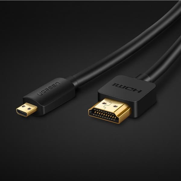 HDMI-micro-HDMI-sovitinkaapeli 2.0v 4K 60Hz 30AWG 1.5m musta
