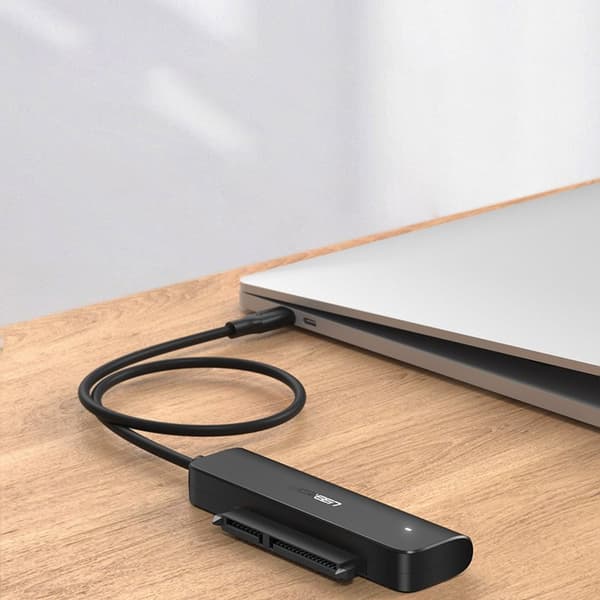 2.5'' SATA III 3.0 - USB-C HDD SSD -sovitin - musta