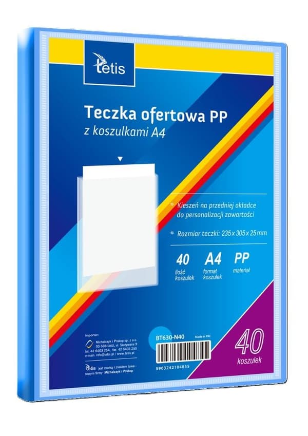 A4 PP præsentationsmappe + 40 blå mapper